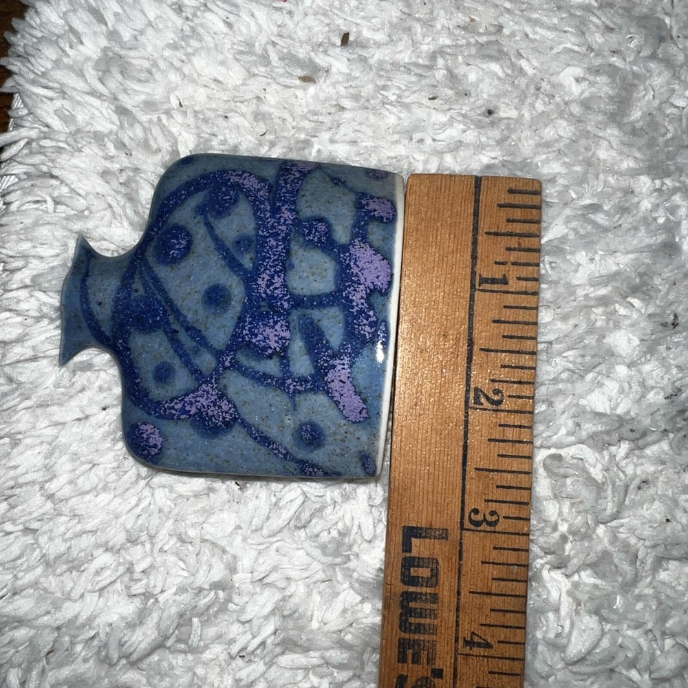 Earth & Sky Pottery Artisan Blue & Purple Ceramic Vase Small - Picture 9 of 9